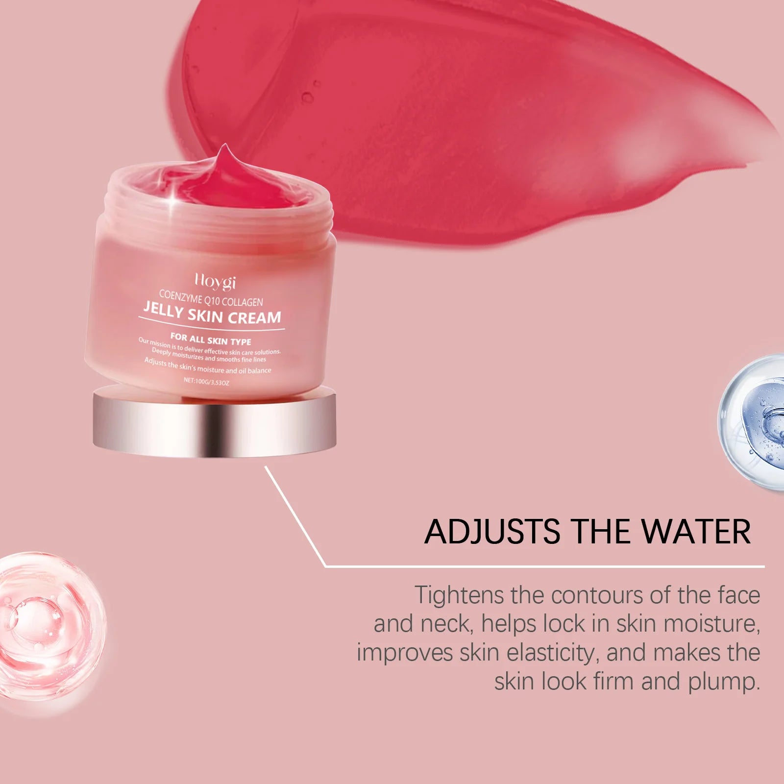 Hoygi 100g Collagen Jelly Cream Hydrating Brightening Face Shrinks Pores Skincare Lightweight Lighten Fine Lines Nourish Gel