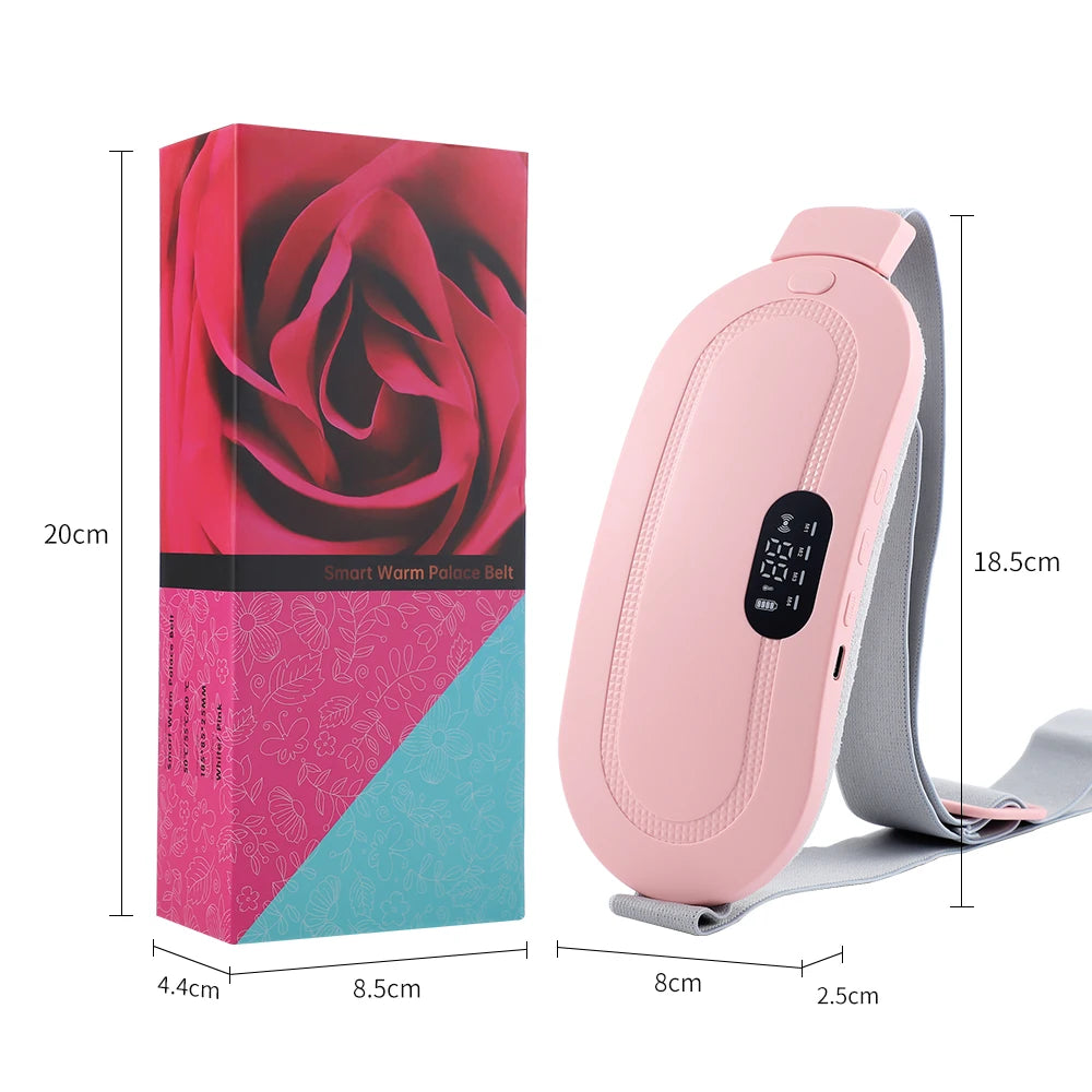 Electric Period Cramp Massager Vibrating Heating Belt for Menstrual Waist Stomach Abdominal Warm Palace Belt - You Offer