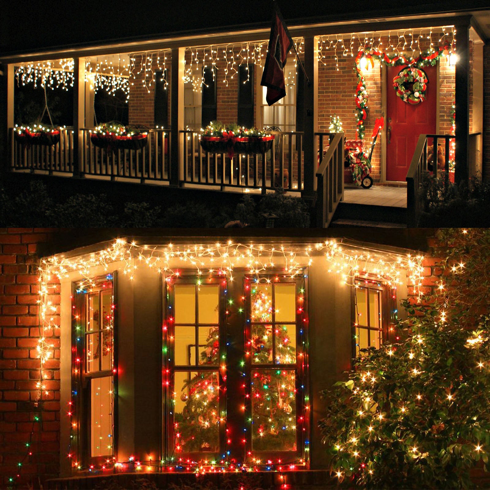 Memory LED Icicle String Lights 5/10/15M Waterproof Outdoor Christmas Fairy Lights 8 Modes Timer Xmas Newyear Decor 31V Plug