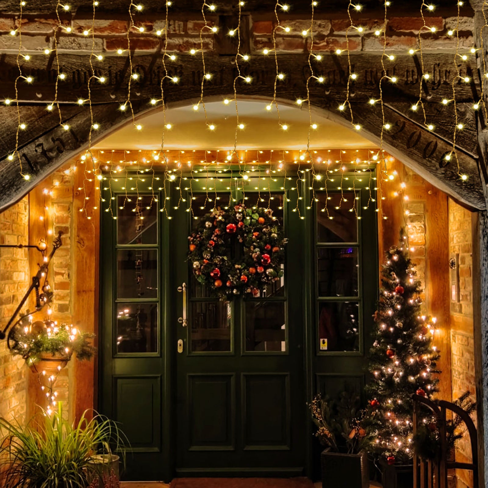 Memory LED Icicle String Lights 5/10/15M Waterproof Outdoor Christmas Fairy Lights 8 Modes Timer Xmas Newyear Decor 31V Plug