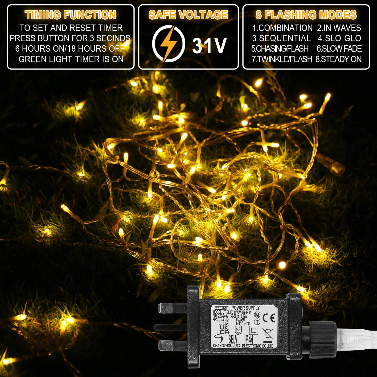 Memory LED Icicle String Lights 5/10/15M Waterproof Outdoor Christmas Fairy Lights 8 Modes Timer Xmas Newyear Decor 31V Plug