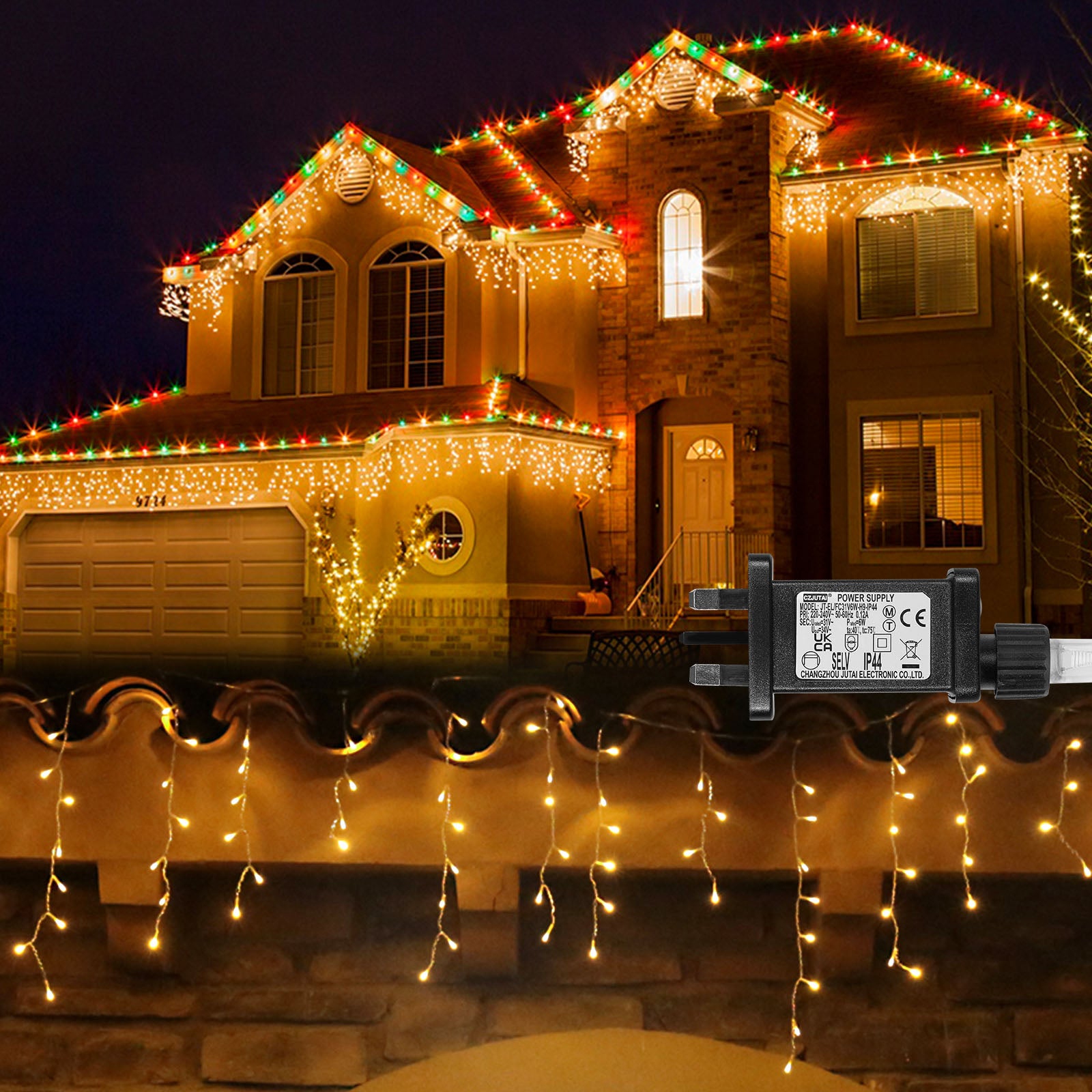Memory LED Icicle String Lights 5/10/15M Waterproof Outdoor Christmas Fairy Lights 8 Modes Timer Xmas Newyear Decor 31V Plug