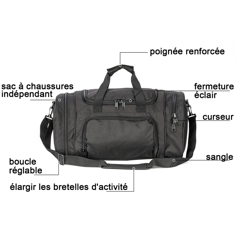 Military Tactical Travel Bag Men Outdoor Handbag Sports Luggage Bags Weekend Gym Hiking Trekking Bag with Shoes Compartment - You Offer