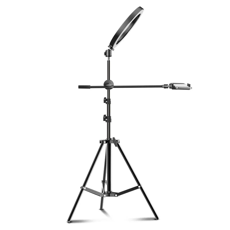 26CM Photography Led Video Ring Light Circle Fill Lighting Camera Photo Studio Phone Selfie Lamp With Tripod Stand Boom Arm