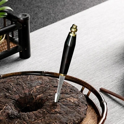 Stainless Steel Ebony Tea Knife, Pu 'er Tea Knife, Handmade Pry Tea Products Tea Ceremony Accessories, Tea Needles, High Quality