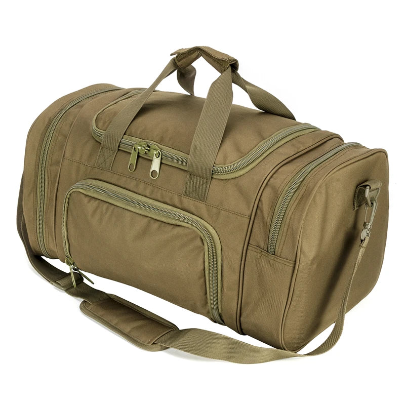 Military Tactical Travel Bag Men Outdoor Handbag Sports Luggage Bags Weekend Gym Hiking Trekking Bag with Shoes Compartment - You Offer