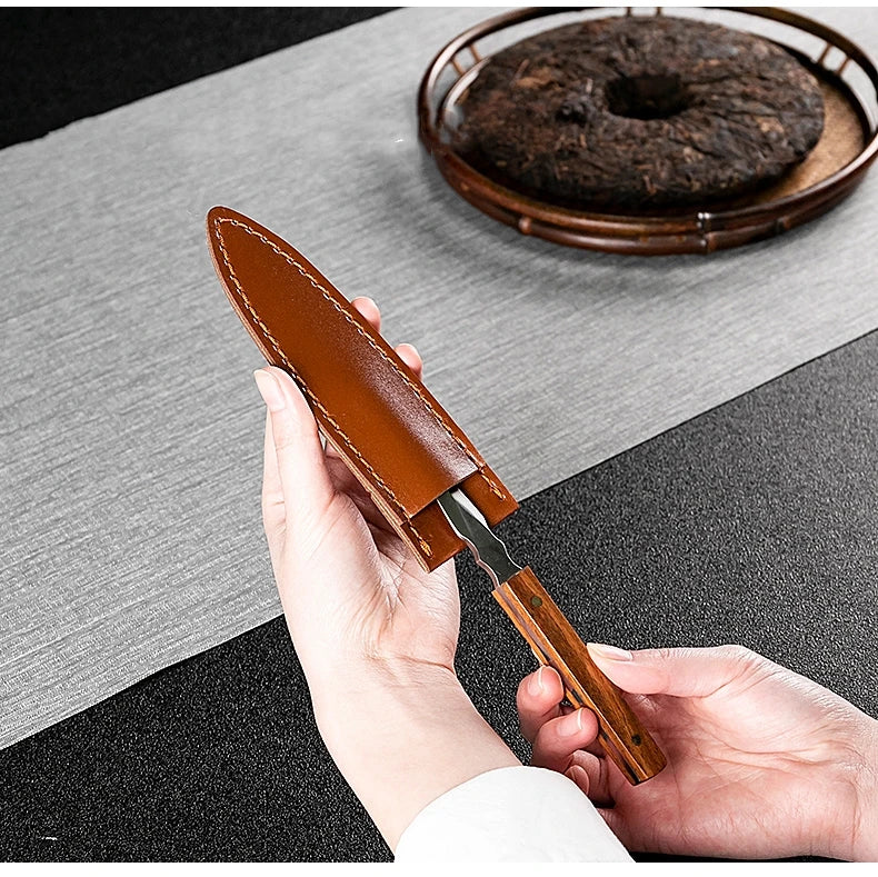 Stainless Steel Ebony Tea Knife, Pu 'er Tea Knife, Handmade Pry Tea Products Tea Ceremony Accessories, Tea Needles, High Quality