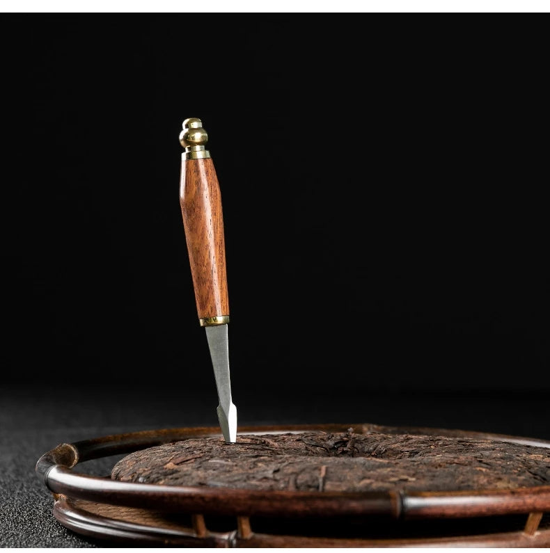 Stainless Steel Ebony Tea Knife, Pu 'er Tea Knife, Handmade Pry Tea Products Tea Ceremony Accessories, Tea Needles, High Quality