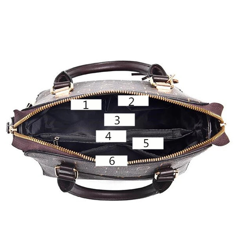 Fashion English Letter Handbag Women PU Leather Tassel Top-handle Bag Luxury Shoulder Bag Large Capacity Lady Tote Design Purse - You Offer