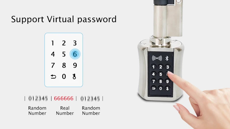 TTlock Bluetooth Smart Cylinder Lock WIFI security wireless Electronic Digital APP Keypad Code RFID Card Keyless Lock