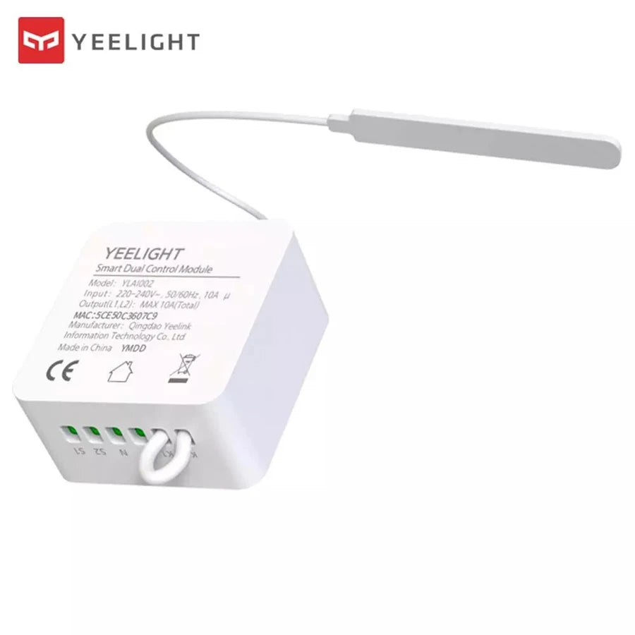 ( Global Version ) Yeelight smart dual control module Two-way Wireless Relay Controller smart switch Work For xiaomi Mijia APP