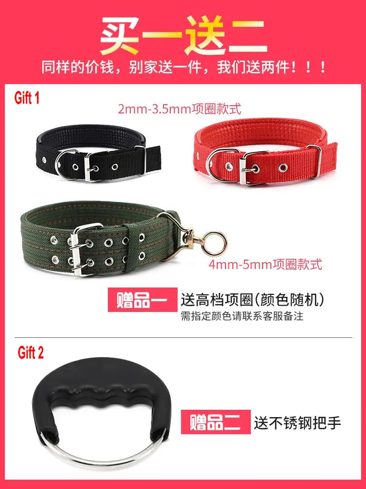 HQ LC02 100% Stainless Steel 304 Seamless No Knot Jack Link Chain Pet Dog Leash Small Large Dogs Lead Leash with Collar Handle