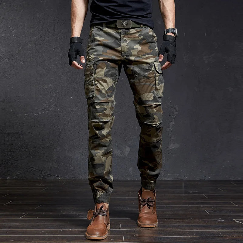 Fashion High Quality Slim Camouflage Casual Tactical Cargo Pants Male Streetwear Harajuku Joggers Men Clothing Camo Trousers - You Offer