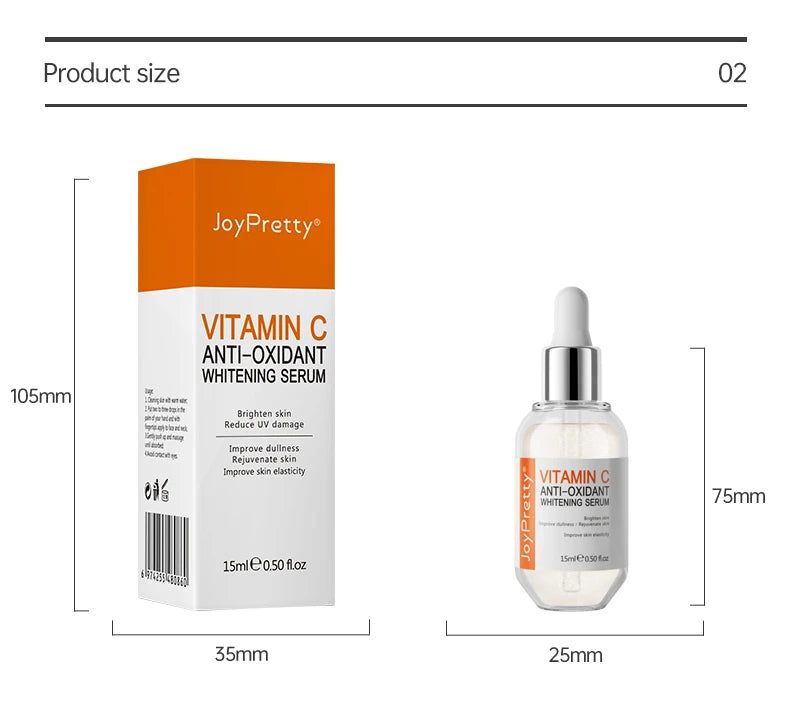 JoyPretty Vitamin C Whitening Skin Care Set Glutathione Face Cream Emulsions Serum Skin Whitener Korean Skin Care Products 5PCS