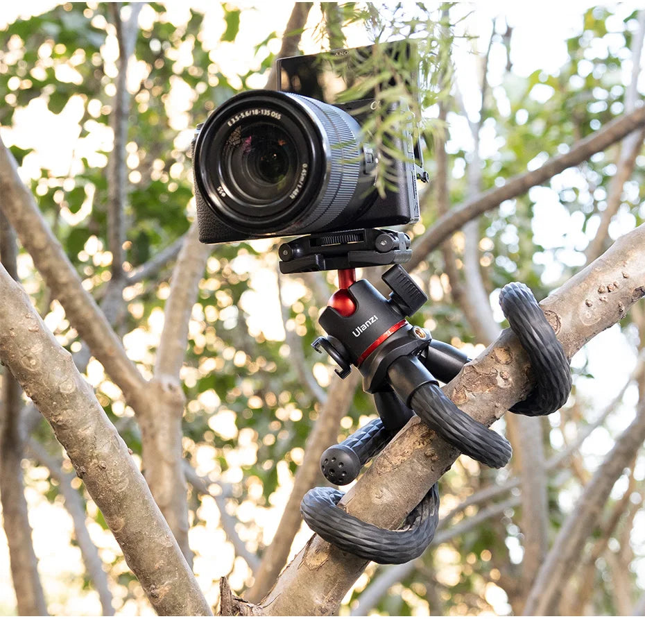Ulanzi MT-33 Flexible Octopus Tripod for Phone Camera DSLR 2in1 Design Tripod With Phone Holder Side Cold Shoe 1/4'' Screw