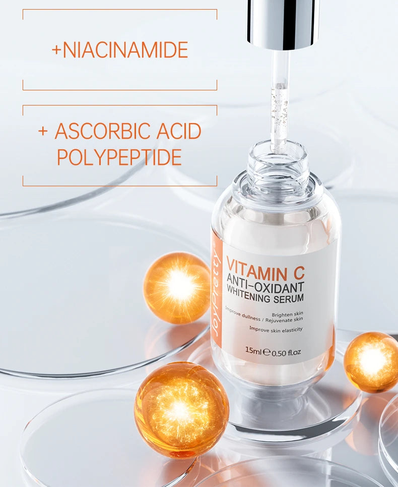 JoyPretty Vitamin C Whitening Skin Care Set Glutathione Face Cream Emulsions Serum Skin Whitener Korean Skin Care Products 5PCS