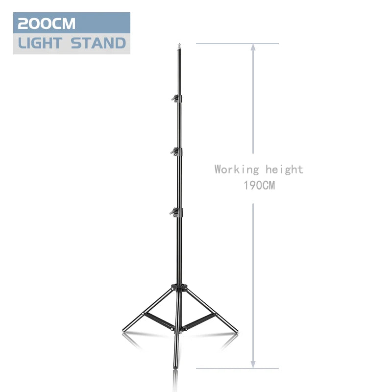 37/68/100/150/200CM Selfie Light Tripod 1/4 Screw Head Photography Portable Stand Trepied Smartphone For Mini Photo Studio