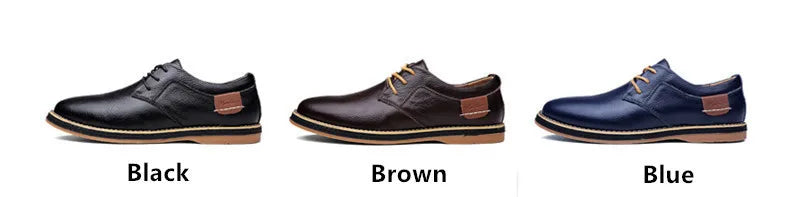 New Spring Autumn Fashion Men Shoes Men Leather Oxfords Shoes Casual Lace-up Formal Business Wedding Dress Shoes Big Size 38-48
