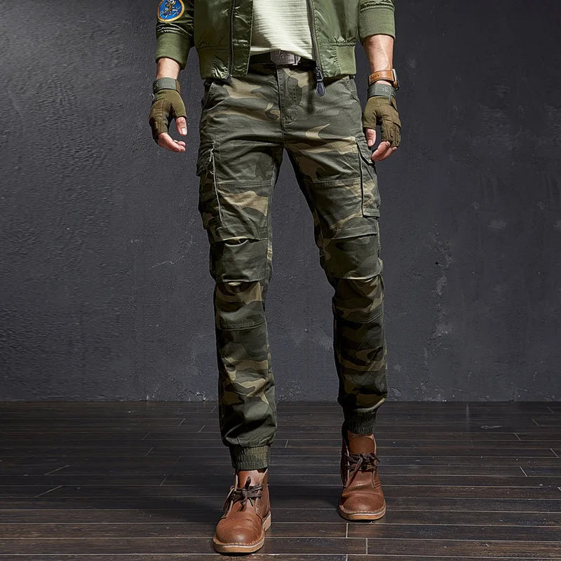 Fashion High Quality Slim Camouflage Casual Tactical Cargo Pants Male Streetwear Harajuku Joggers Men Clothing Camo Trousers - You Offer