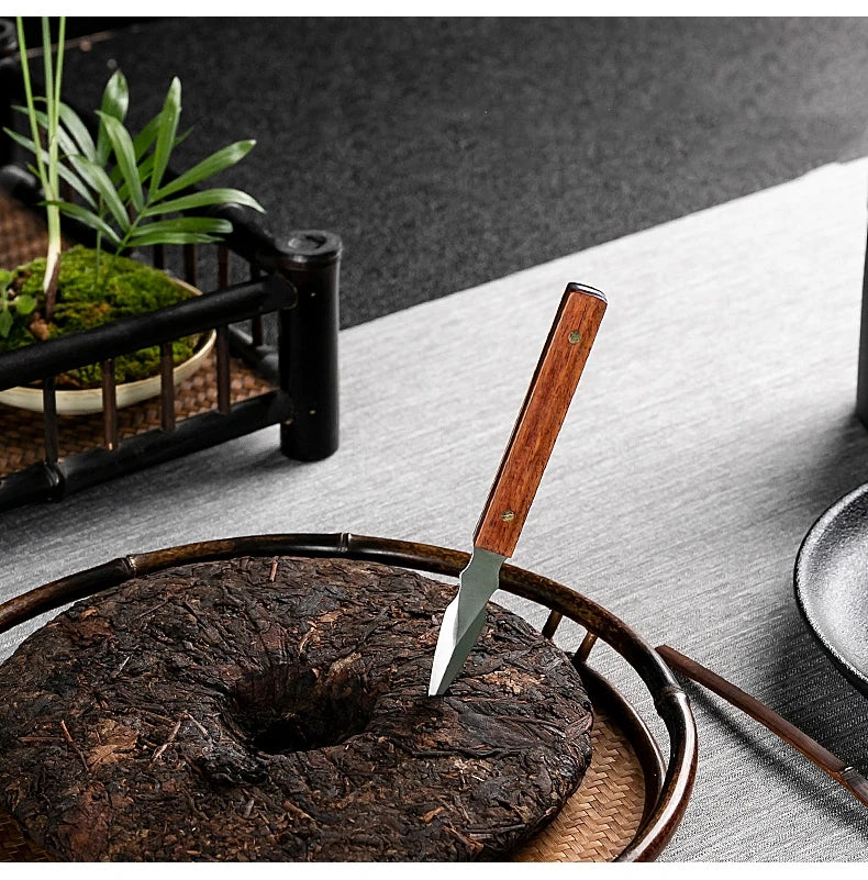 Stainless Steel Ebony Tea Knife, Pu 'er Tea Knife, Handmade Pry Tea Products Tea Ceremony Accessories, Tea Needles, High Quality