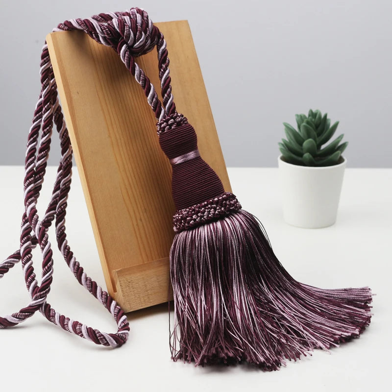 2Pcs Tassels Curtain Tieback Home Decoration Curtains Holder Buckle Rope Gold Hanging Balls Decor Living room Accessories