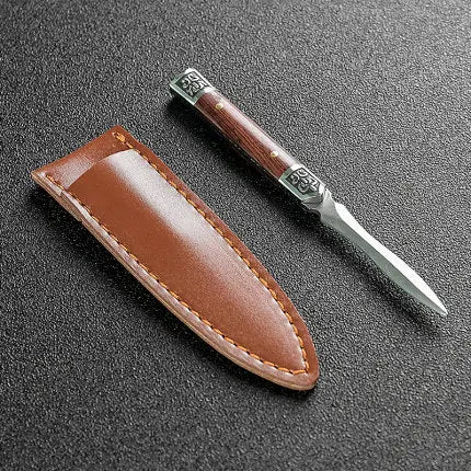 Stainless Steel Ebony Tea Knife, Pu 'er Tea Knife, Handmade Pry Tea Products Tea Ceremony Accessories, Tea Needles, High Quality
