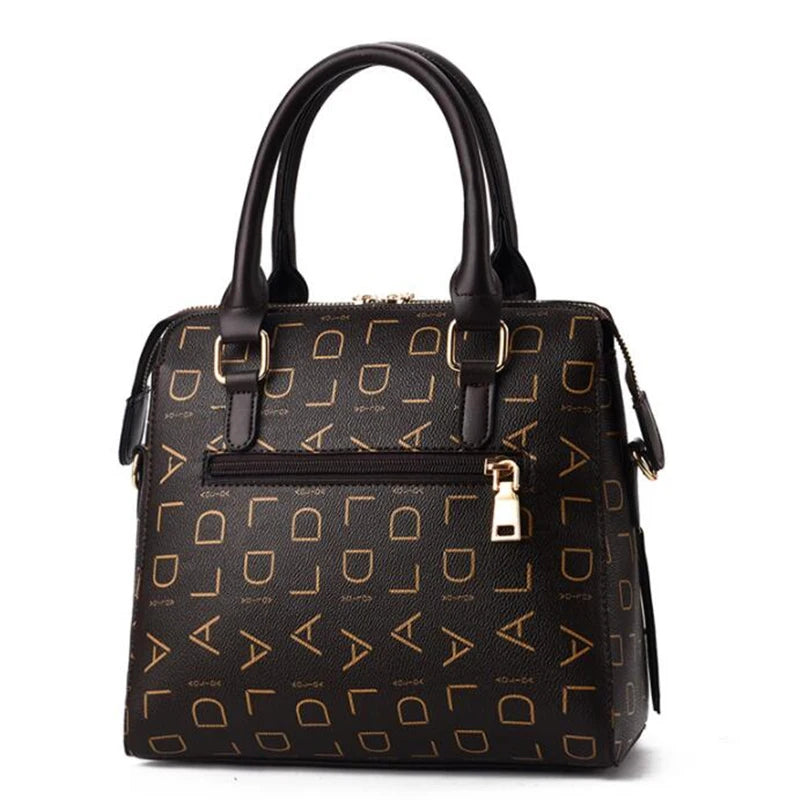 Fashion English Letter Handbag Women PU Leather Tassel Top-handle Bag Luxury Shoulder Bag Large Capacity Lady Tote Design Purse - You Offer