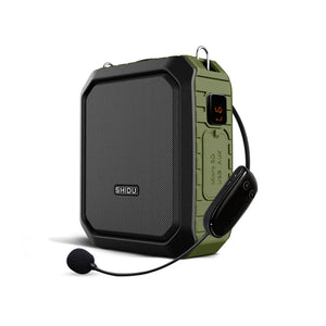 SHIDU Voice Amplifier for Teacher with Wireless Microphone Headset, IPX5 Waterproof Bluetooth Speaker, 4400mAh Power Bank M800