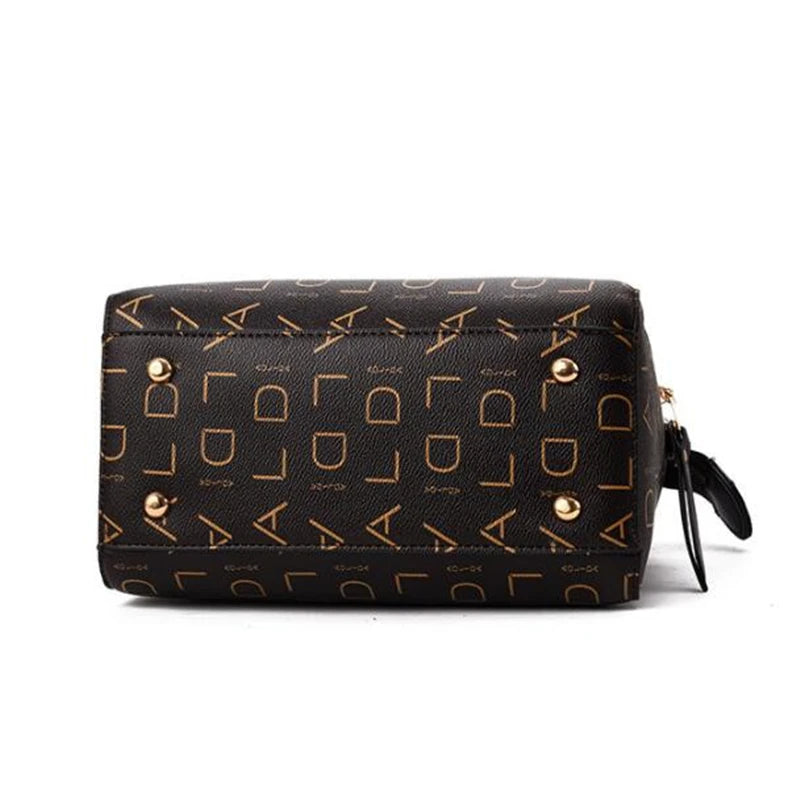 Fashion English Letter Handbag Women PU Leather Tassel Top-handle Bag Luxury Shoulder Bag Large Capacity Lady Tote Design Purse - You Offer