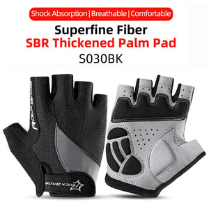 ROCKBROS Breathable Fitness Gloves Silicone Palm Hollow Back Gym Gloves Weightlifting Workout Dumbbell Bodybuilding Gloves