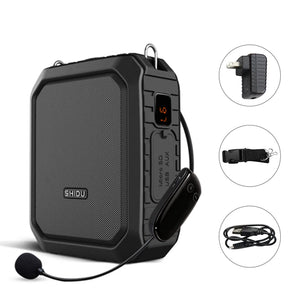 SHIDU Voice Amplifier for Teacher with Wireless Microphone Headset, IPX5 Waterproof Bluetooth Speaker, 4400mAh Power Bank M800