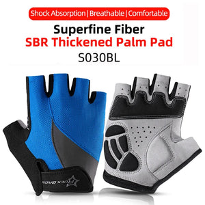 ROCKBROS Breathable Fitness Gloves Silicone Palm Hollow Back Gym Gloves Weightlifting Workout Dumbbell Bodybuilding Gloves