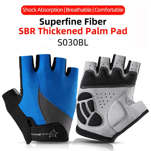 ROCKBROS Breathable Fitness Gloves Silicone Palm Hollow Back Gym Gloves Weightlifting Workout Dumbbell Bodybuilding Gloves