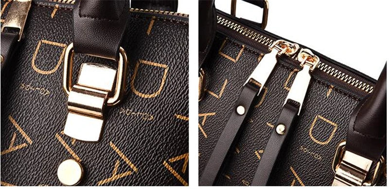 Fashion English Letter Handbag Women PU Leather Tassel Top-handle Bag Luxury Shoulder Bag Large Capacity Lady Tote Design Purse - You Offer