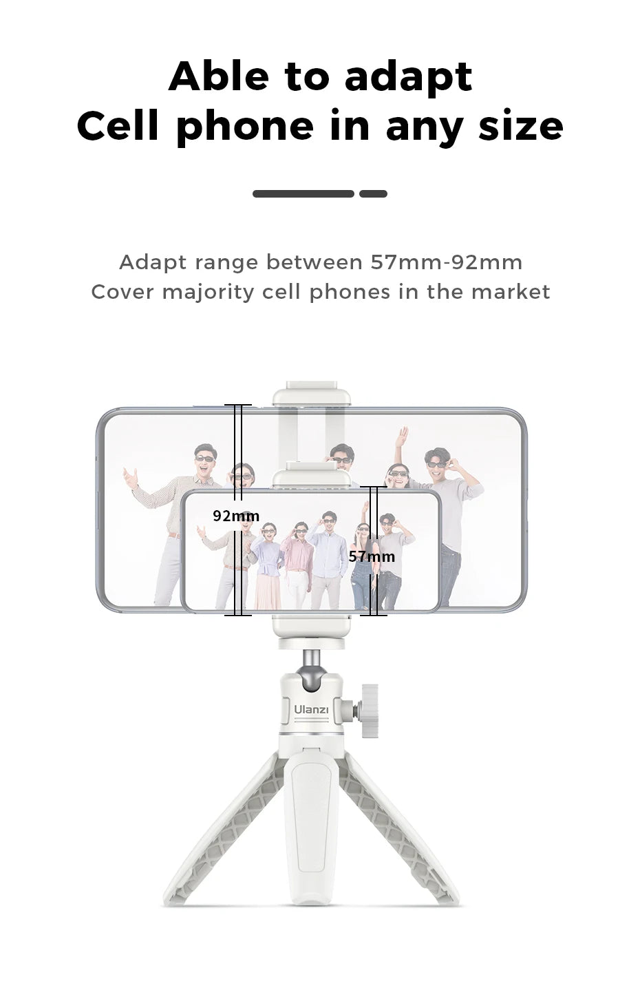 Ulanzi MT-08 Foldable Tripod for Phone Mini Portable Selfie Stick1/4''Screw Ballhead Universal For Camera DSLR Accessories