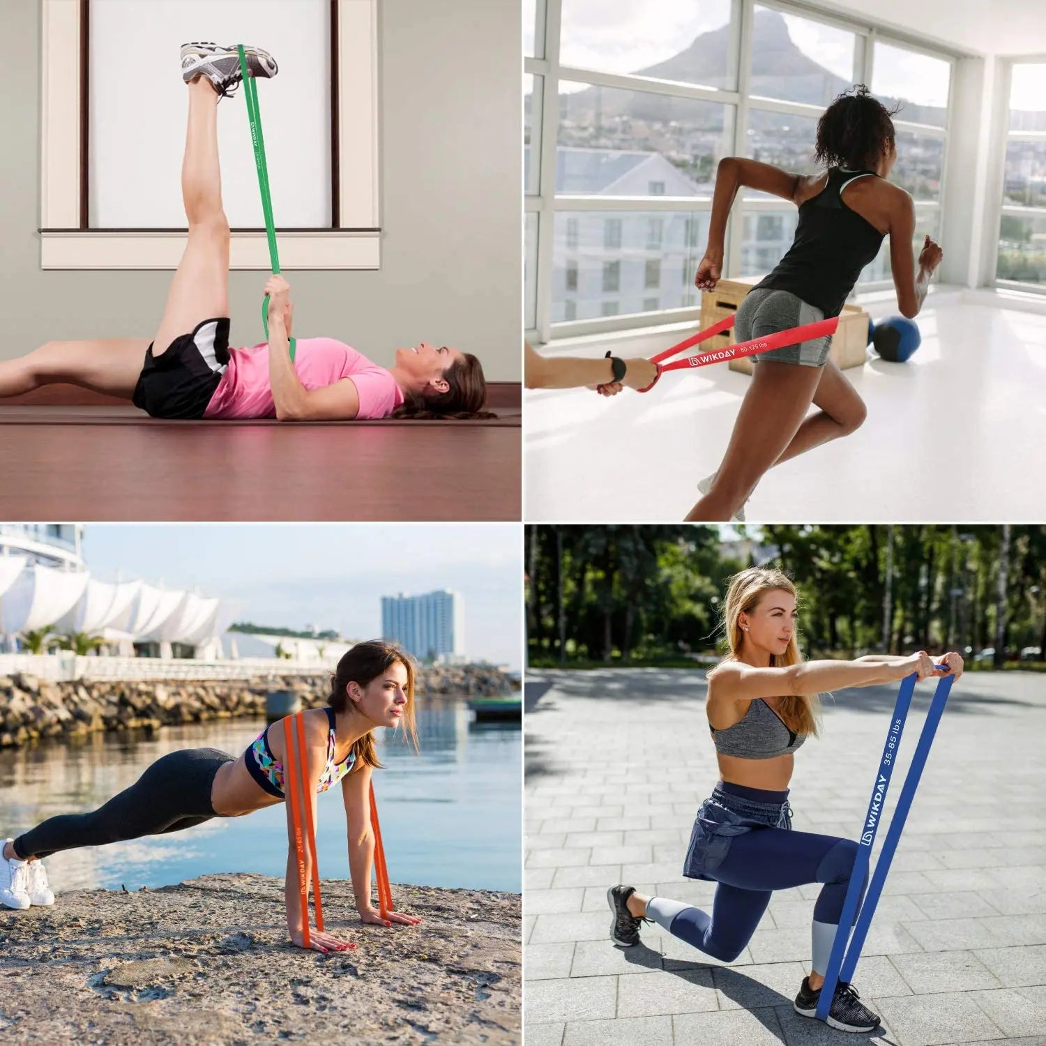 Natural Rubber Resistance Bands Fitness Rally Body Building Yoga Pull Up Belt 41" 208cm - You Offer