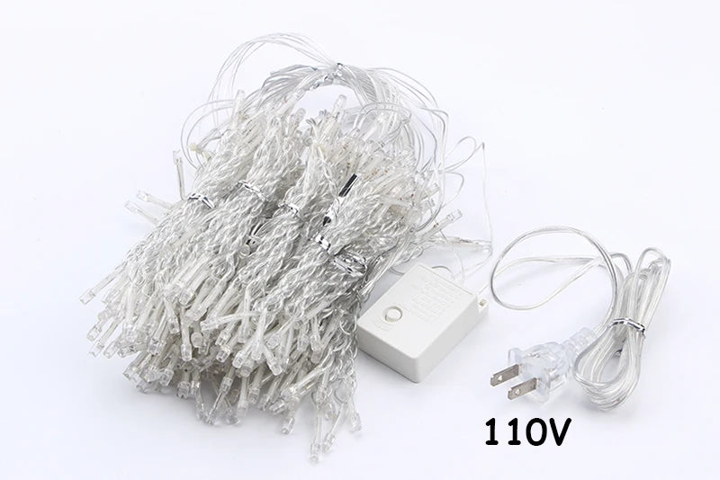 3x3/6x3/10x3m LED Icicle String Lights Christmas Fairy Lights Garland Outdoor Home For Wedding/Party/Curtain/Garden Decoration