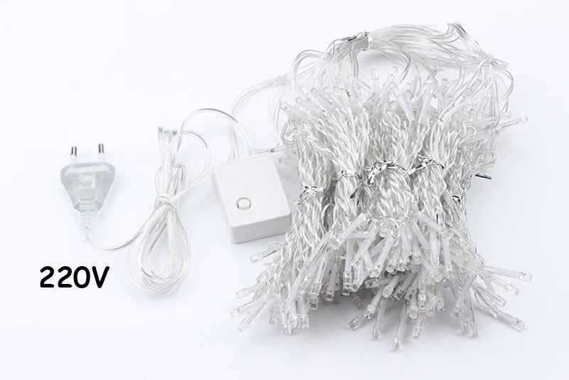 3x3/6x3/10x3m LED Icicle String Lights Christmas Fairy Lights Garland Outdoor Home For Wedding/Party/Curtain/Garden Decoration