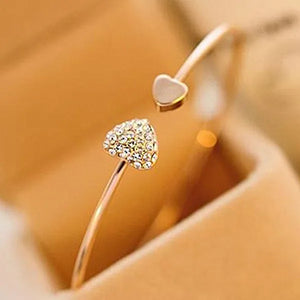 Open Cuff Punk Bracelets & Bangle Fashion Jewelry For Women Men pulseras mujer Heartbeat Leaf Arrow Triangle Heart Bracelet HOT - You Offer