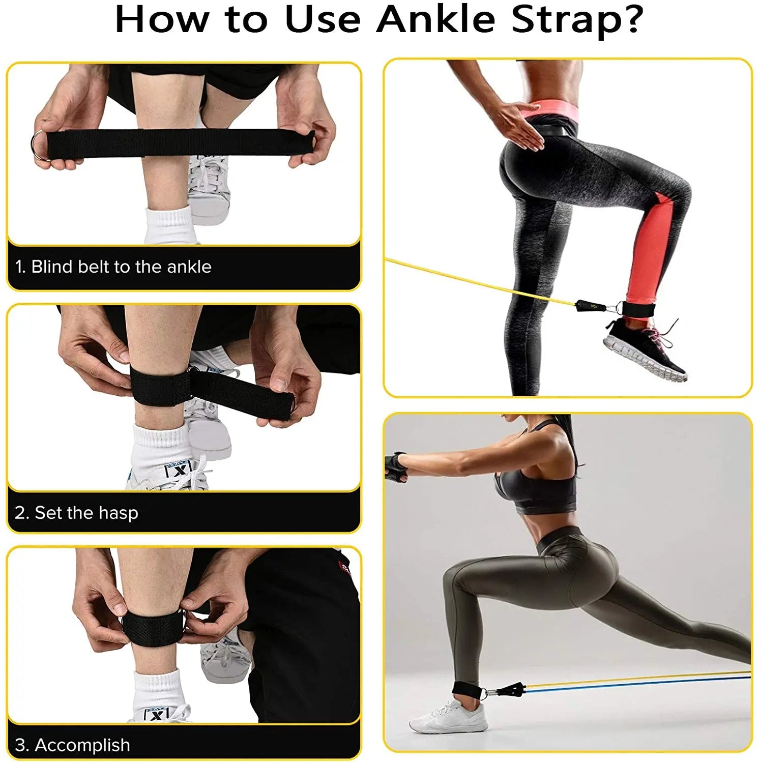 Latex resistance Pull bands rope for Pilates, yoga, CrossFit, fitness , 11PCs - You Offer