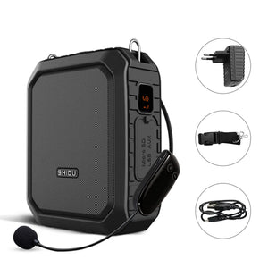 SHIDU Voice Amplifier for Teacher with Wireless Microphone Headset, IPX5 Waterproof Bluetooth Speaker, 4400mAh Power Bank M800