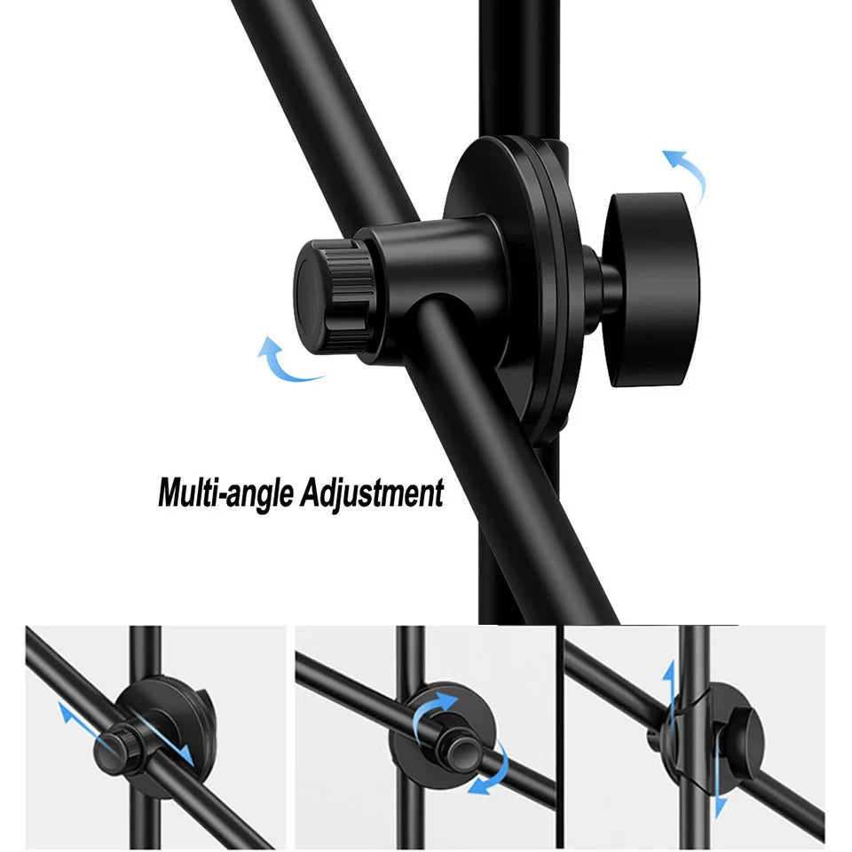 26CM Photography Led Video Ring Light Circle Fill Lighting Camera Photo Studio Phone Selfie Lamp With Tripod Stand Boom Arm