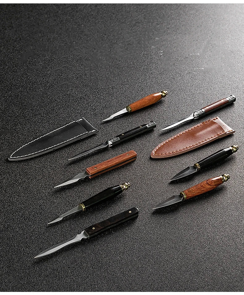 Stainless Steel Ebony Tea Knife, Pu 'er Tea Knife, Handmade Pry Tea Products Tea Ceremony Accessories, Tea Needles, High Quality