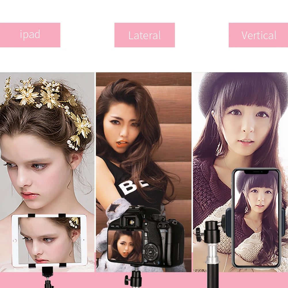 37/68/100/150/200CM Selfie Light Tripod 1/4 Screw Head Photography Portable Stand Trepied Smartphone For Mini Photo Studio