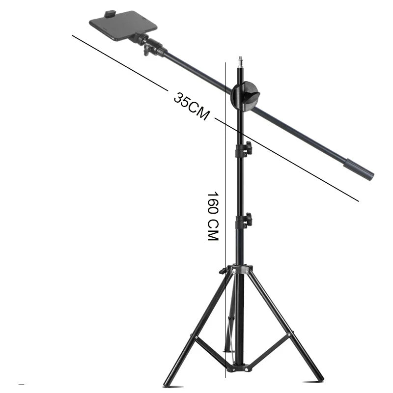 26CM Photography Led Video Ring Light Circle Fill Lighting Camera Photo Studio Phone Selfie Lamp With Tripod Stand Boom Arm
