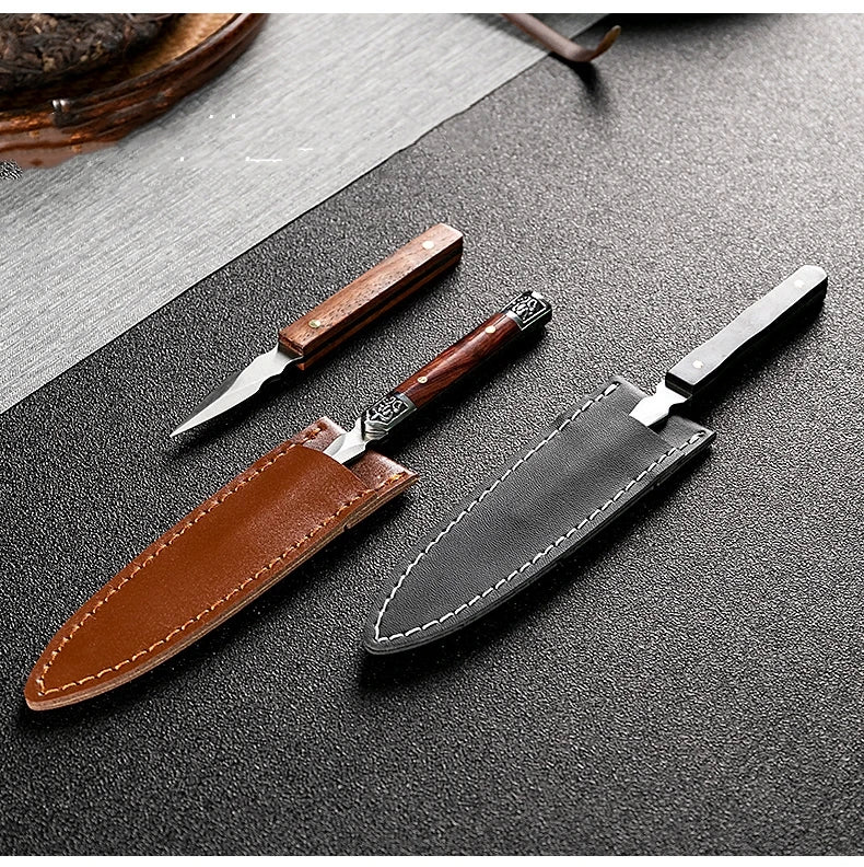 Stainless Steel Ebony Tea Knife, Pu 'er Tea Knife, Handmade Pry Tea Products Tea Ceremony Accessories, Tea Needles, High Quality