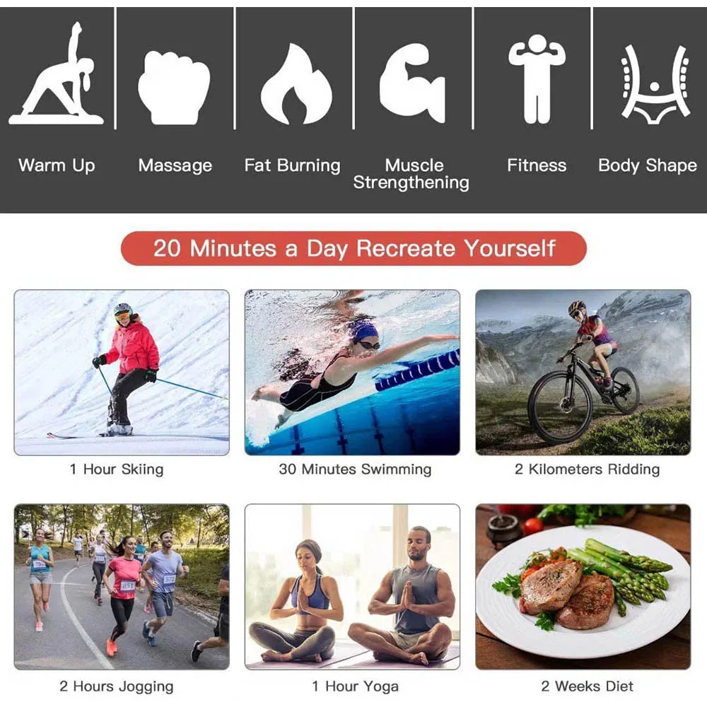 Exercise Machine Slimming Belts Weight Loss Products EMS Electrostimulator ABS Trainer Abdominal Muscle Stimulator for Men Women