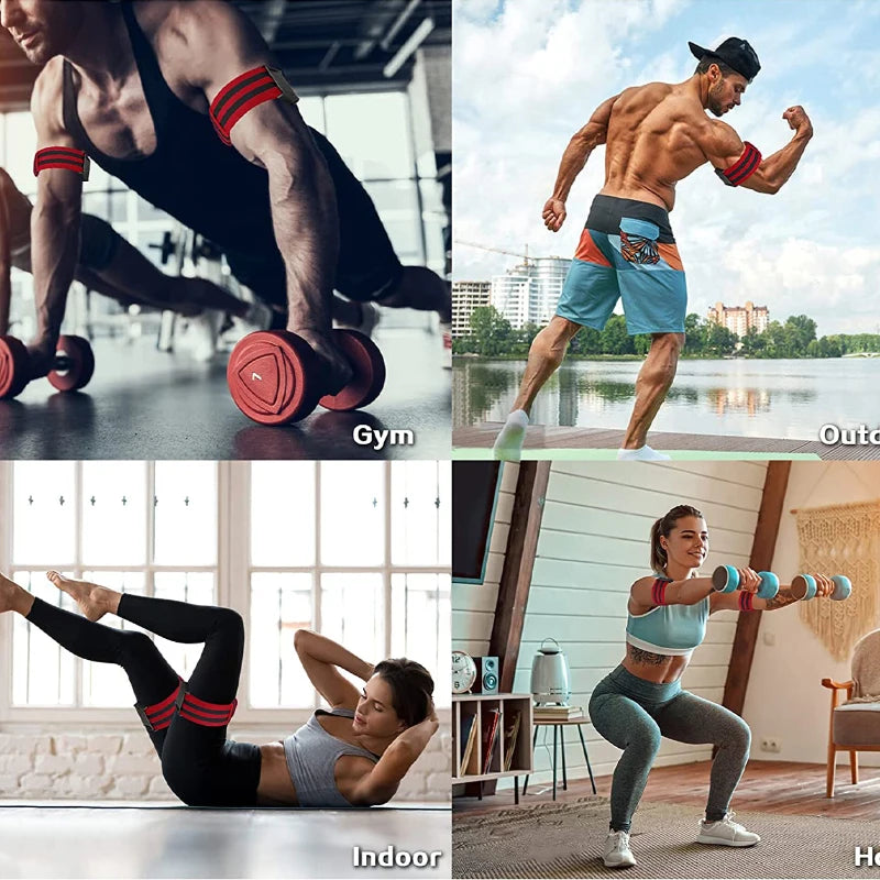 BFR Fitness Occlusion Bands Weight Bodybuilding Blood Flow Restriction Bands Arm Leg Wraps Fast Muscle Growth Gym Equipment