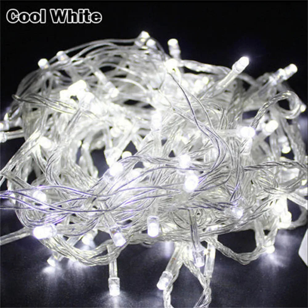 Outdoor Christmas Led String Lights 100M 50M 30M 20M 10M 5M Luces Decoracion Fairy Light Holiday Lights Lighting Tree Garland