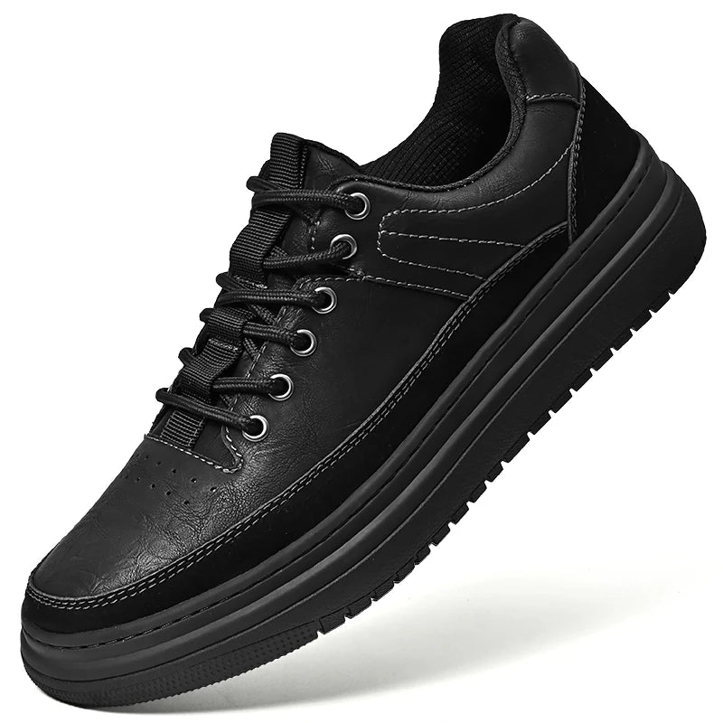 In Ready Stock Fashion Breathable New Shoes Casual Sneakers Genuine Leather Handmade Men Shoes Sneakers